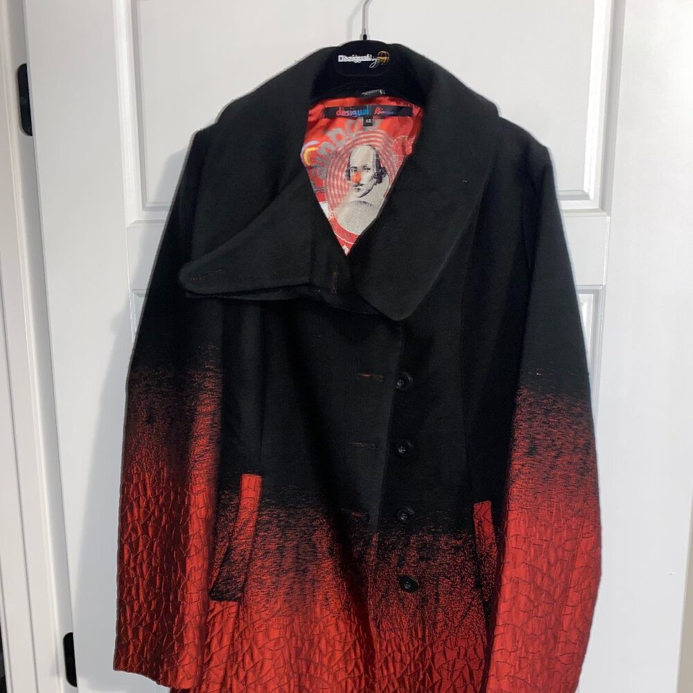 Desigual Beautiful Ombre Coat - Fully lined